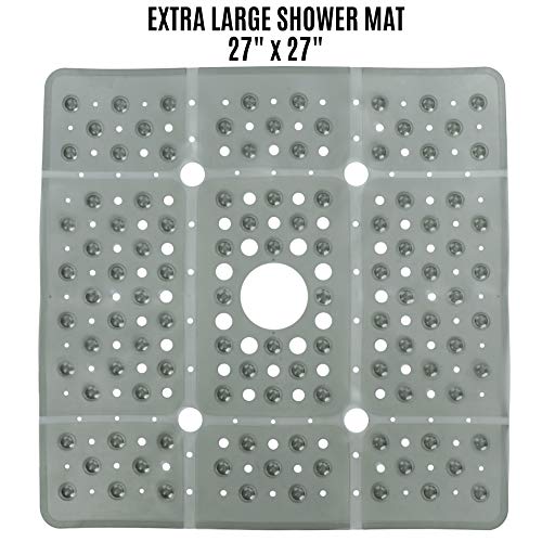 Product Cover SlipX Solutions Extra Large Square Shower Mat Provides 65% More Coverage & Non-Slip Traction (27