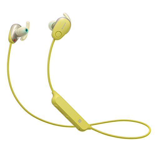 Product Cover Sony SP600N Wireless Noise Canceling Sports In-Ear Headphones, Yellow (WI-SP600N/Y)