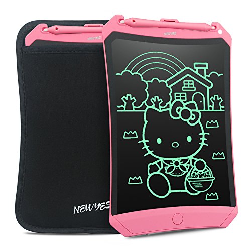 Product Cover NEWYES 8.5 Inches LCD Writing Tablet Robot Pad Kids Drawing Board Digital Doodle Pad Electronic Drawing Notepad (Pink with case)