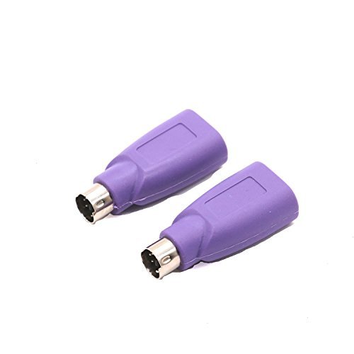 Product Cover SenseYo 2 Pack USB Female to PS2 Male Keyboard Adapter Mouse Mice Adapter Converter, Purple