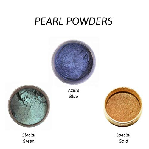 Product Cover Haksons Pearl Pigments (20 GMS) Pack of 3-Special Gold, Glacial Green, Azure Blue