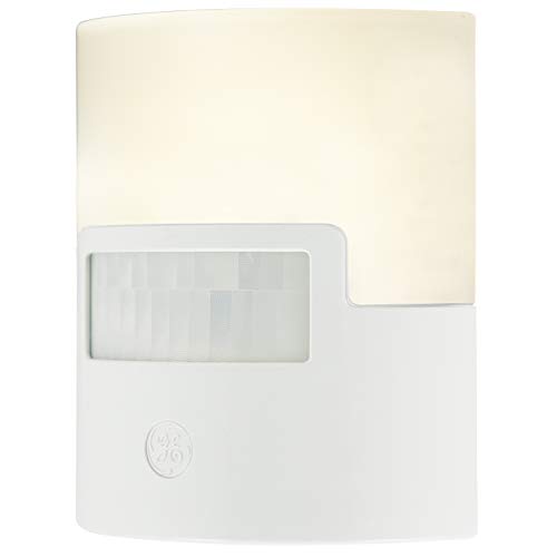 Product Cover GE Ultrabrite Motion-Boost LED Night Light, Plug-In, Dusk-To-Dawn Sensor, 3 to 100 Lumens, Automatic Night Light, Ideal for Pantry, Bathroom, Utility Room, Garage, Closet, & More, White, 28585