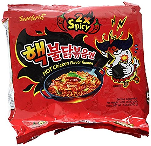 Product Cover Samyang 2X Spicy Hot Chicken Flavor Ramen, 5Pack (140 g Each) Ytlfld