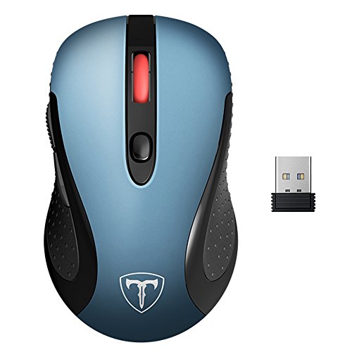 Product Cover VicTsing 2.4G Wireless Mouse Wireless Optical Laptop Mouse with USB Nano Receiver, 6 Buttons,5 Adjustable DPI Levels, Blueeee
