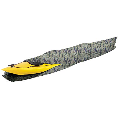 Product Cover i COVER 13ft Kayak Cover- Water Proof Heavy Duty Kayak/Canoe Cover Fits Kayak or Canoe up to 13ft Long and Beam Width up to 30in, Camo K6504B-SS