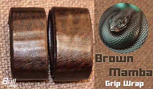 Product Cover Bull-LEDs Mamba Grip Wrap for Royal Enfield Harley Davidson Triumph (Brown)