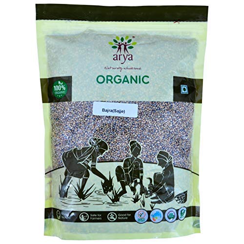 Product Cover Arya Farm Organic Bajra Whole Pearl Millet 2Kg (70.54 OZ)