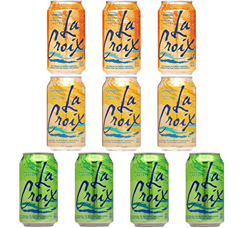 Product Cover La Croix Orange, Lemon, Lime - Variety Pack, 12oz Cans (10-Pack Variety, Total of 120 Oz)