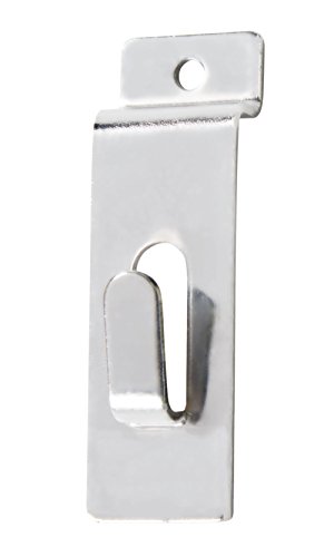 Product Cover Chrome Notch Hook for Slatwall - Pack of 25