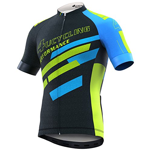 Product Cover Men's Short/Long Sleeve Cycling Jersey Full Zip Moisture Wicking, Breathable Running Top - Bike Shirt