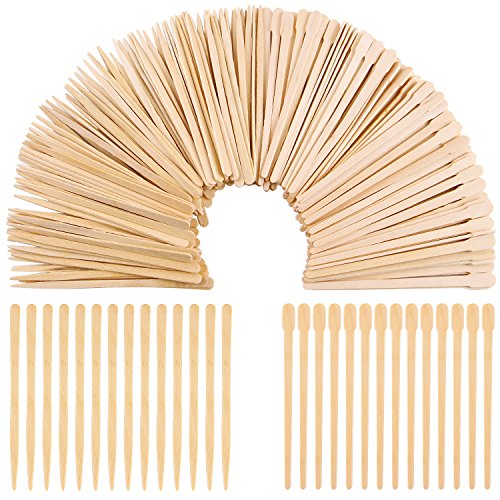 Product Cover Aneco 800 Pieces Wood Wax Applicator Sticks Wax Spatulas Small Wood Spatulas Applicator for Hair Eyebrow Removal, 2 Style