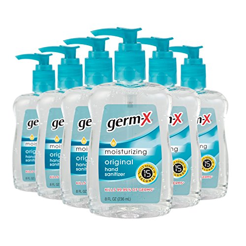 Product Cover Germ-X Hand Sanitizer, Original, Pump Bottle, 8 Fl Oz (Pack of 6)