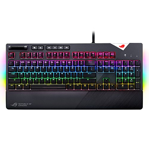 Product Cover ASUS ROG Strix Flare (Cherry MX Brown) Aura Sync RGB Mechanical Gaming Keyboard with Switches, Customizable Badge, USB Pass Through and Media Controls