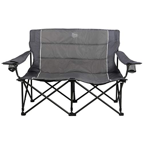 Product Cover Timber Ridge Spruce Duo Loveseat Oversize Quad-Folding Camp Seat, Grey