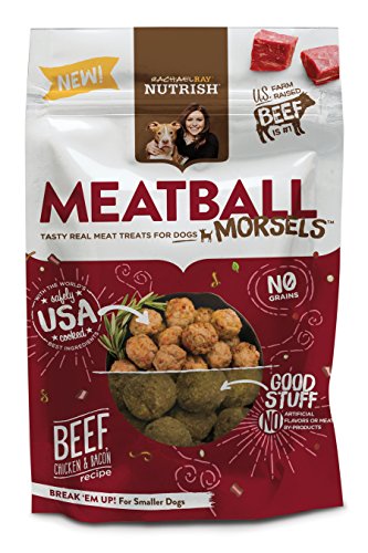 Product Cover Rachael Ray Nutrish Meatball Morsels Grain Free Dog Treats, Beef, Chicken & Bacon Recipe, 3 Oz. Bag Sample
