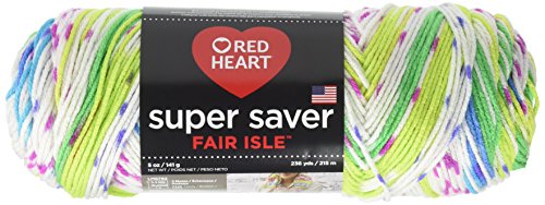 Product Cover RED HEART E300F.7255 Super Saver Fair Isle Yarn, Parrot, Parrott