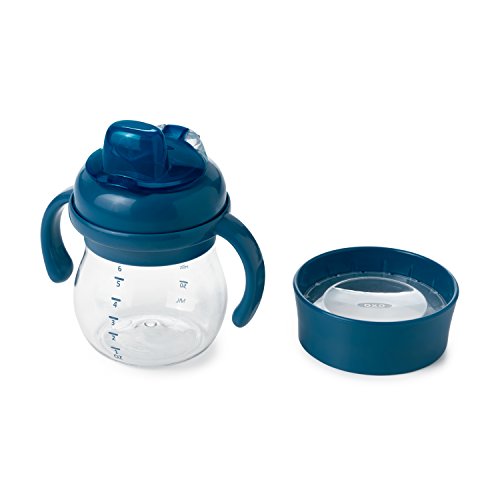 Product Cover OXO Tot Transitions Soft Spout Training Cup Set, Navy, 6 Ounce