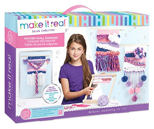 Product Cover Make It Real - Woven Wall Hanging.  Arts and Crafts Kit for Girls Guides Tweens to Weave Their Own Wall Art.  Includes Materials for Three Beautiful Hanging Woven Wall Art Pieces