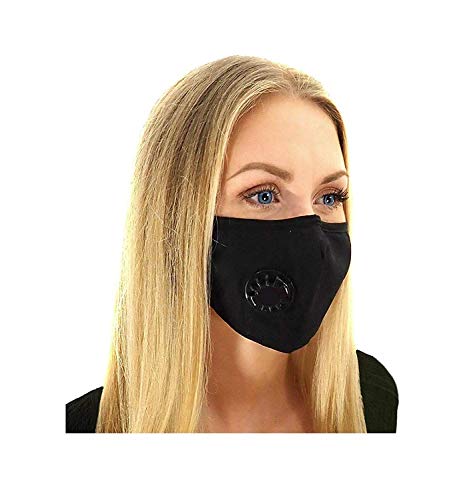 Product Cover Air Pollution Mask for Dust, Smoke, Odors with N99 Filters. Adjustable Ear Straps and Nose Bridge - Washable and Reusable Comfy Cotton Respirator Face Mouth Mask