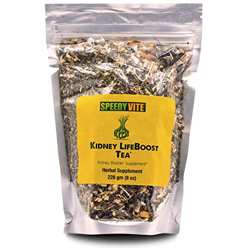 Product Cover SpeedyVite Kidney Bladder LifeBoost Tea Herbal Supplement Organic Cleanses & supports urinary tract health - Marshmallow root Dandelion leaf Goldenrod Juniper Hydrangea +more Natural Detox