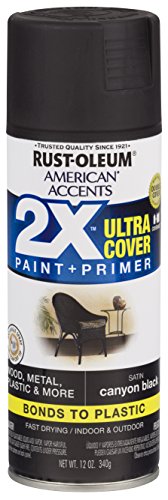Product Cover Rust-Oleum 327916-6 PK American Accents Spray Paint, Satin Canyon Black