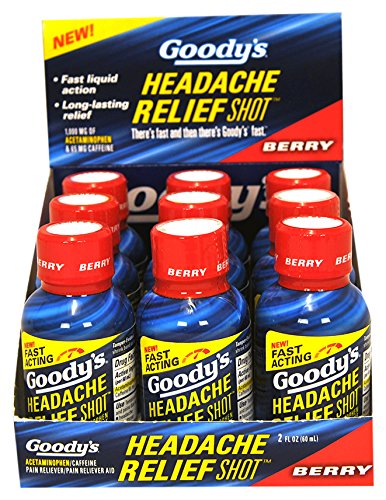Product Cover Goody's Headache Relief Shots | Berry Flavor | 9 Shots | 2 oz per Shot | Fast Liquid Action for Long Lasting Relief
