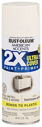Product Cover Rust-Oleum 327920 American Accents Spray Paint, 12 oz, Satin Heirloom White