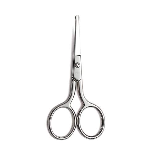 Product Cover LIVINGO Premium Manicure Rounded Tip Scissors Multi-purpose Stainless Steel Cuticle Pedicure Beauty Grooming Kit for Nail, Eyebrow, Eyelash, Dry Skin, Nose Hair 3.5 inch