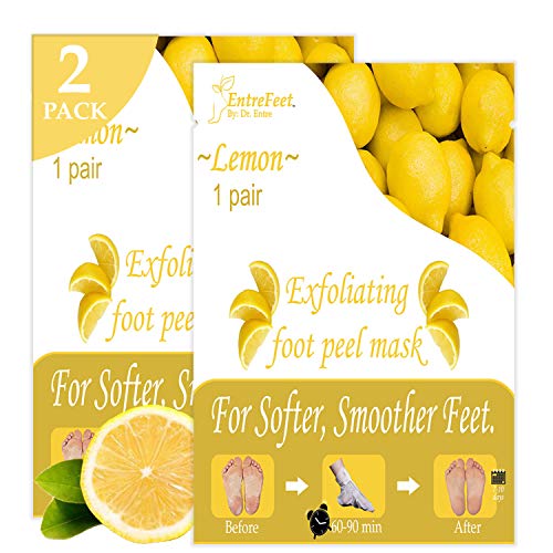 Product Cover Dr. Entre's Foot Peel Mask | 2 Lemon Pairs | Baby Soft Feet in Just 7 Days, Exfoliating Callus Remover