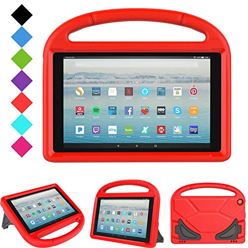 Product Cover All-New Fire HD 10 2019/2017 Tablet Case - TIRIN Light Weight Shock Proof Handle Stand Kids Friendly Case for Amazon Fire HD 10.1 Inch Tablet (9th/7th Generation, 2019/2017 Release), Red