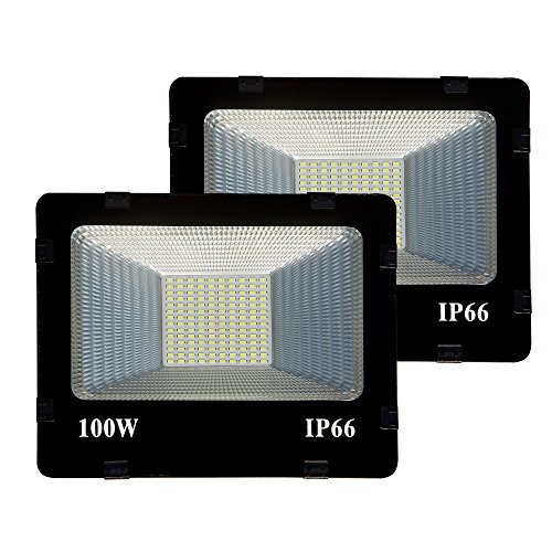 Product Cover Generic Slim waterproof IP66 LED Flood Outdoor Light White (100 Watt) - Pack of 2