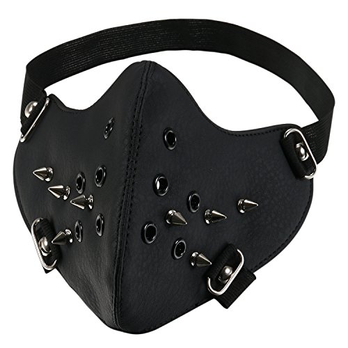 Product Cover TSWRK Spike Mask Halloween Costume Biker Half Face Wind Protector Studded Vented Strap