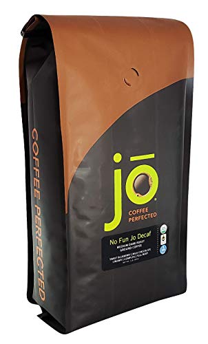 Product Cover NO FUN JO DECAF: 2 lb, Organic Decaf Ground Coffee, Swiss Water Process, Fair Trade Certified, Medium Dark Roast, USDA Certified Organic, NON-GMO, Chemical Free, Gluten Free Arabica Coffee