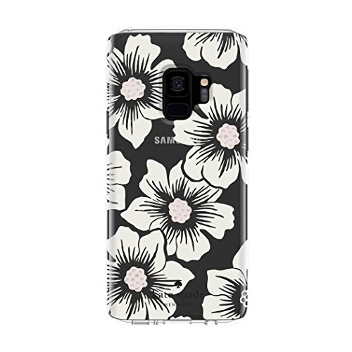 Product Cover kate spade new york Protective Hardshell Case for Samsung Galaxy S9 - Multi Hollyhock Floral Clear / Cream with Stones