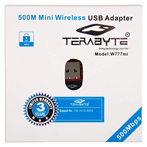 Product Cover Terabyte 500Mbps Mini Wireless Wi-Fi Dongle/Adapter (Black)