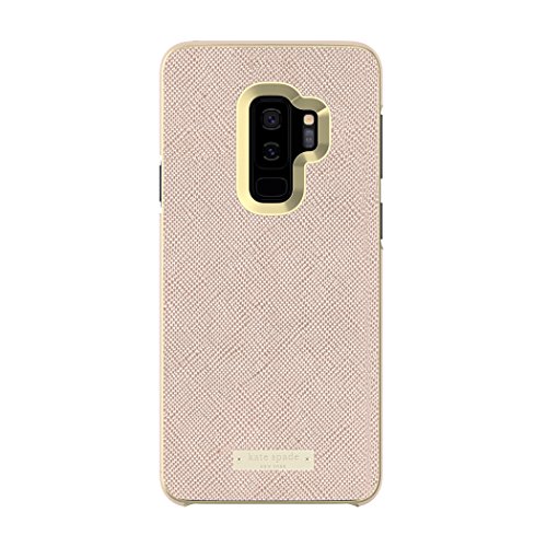 Product Cover kate spade new york Wrap Case for Samsung Galaxy S9 Plus - Rose Gold Saffiano Rose Gold / Gold Logo Plate