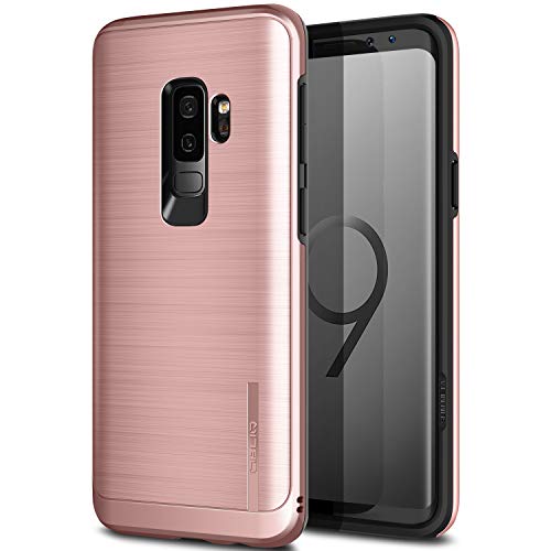 Product Cover Galaxy S9 Plus Case, OBLIQ [Slim META], Slim Dual Layered Case, Inner TPU with Outer PC with a Metallic Brushed Finish and Anti-Shock Technology for The Samsung Galaxy S9 Plus(2018) (Rose Gold)