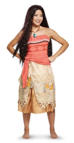 Product Cover Disguise Women's Moana Deluxe Adult Costume, red, M (8-10)