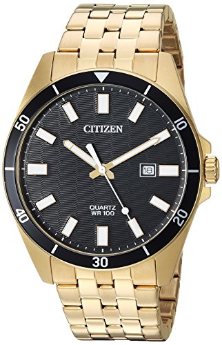 Product Cover Citizen Men's ' Quartz Stainless Steel Casual Watch, Color:Gold-Toned (Model: BI5052-59E)