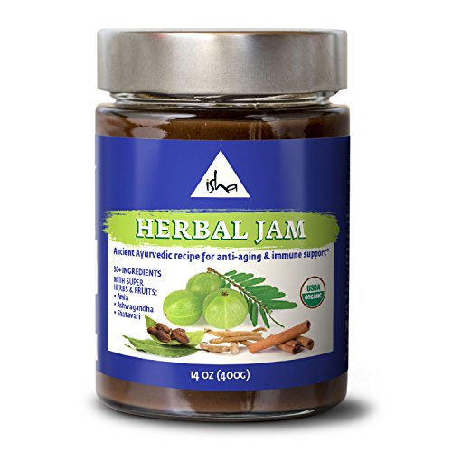 Product Cover Isha Natural Fruit, Herb and Spice Jam with Anti-Aging and Antioxidant Properties, Ayurveda Recipe Boosts Immunity, Cleanses Body, and Increases Metabolism. USDA Organic Herbal Spread - 14 Ounce