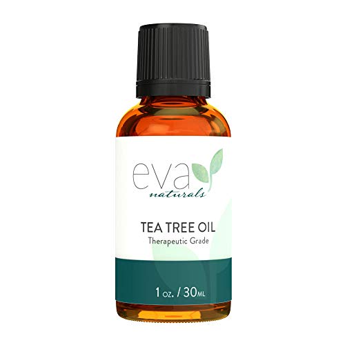 Product Cover Eva Naturals Pure Tea Tree Oil (1oz) - Antibacterial Melaleuca Essential Oil Fights Acne, Eases Dandruff - Great for Insect Bites, Bruises and DIY Projects - Premium Quality, Sourced from Australia