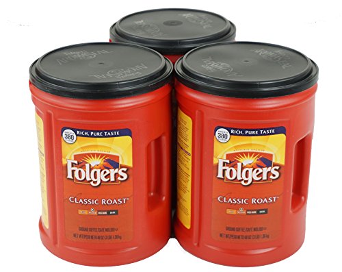 Product Cover Folgers Classic Roast Coffee, Medium Roast, 48 Ounce Canister, 3 Pack