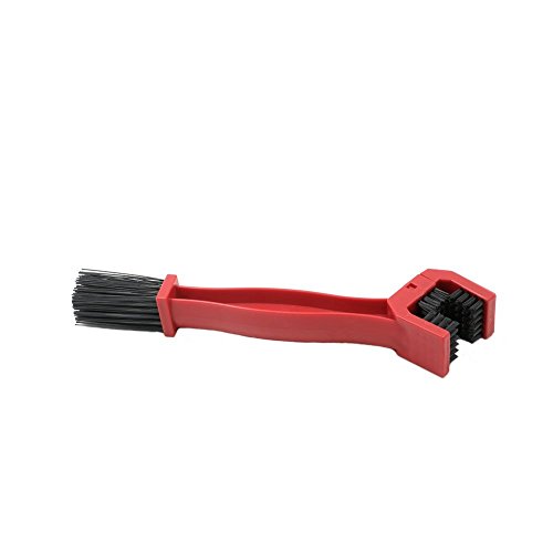 Product Cover Unlimited Rider Motorcycle Bike Chain Cleaning Tool - Multi-purpose for All Bikes - Works Great with Degreasers - Great Brush Action Grime Minister Chain Brush Red