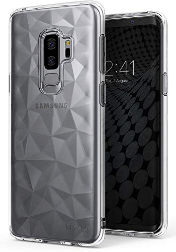 Product Cover Ringke Air Prism Compatible with Galaxy S9 Plus Case 3D Vogue Design Chic Ultra Rad Pyramid Stylish Diamond Pattern Flexible Textured Protective TPU Cover for Galaxy S 9 Plus (2018) - Clear