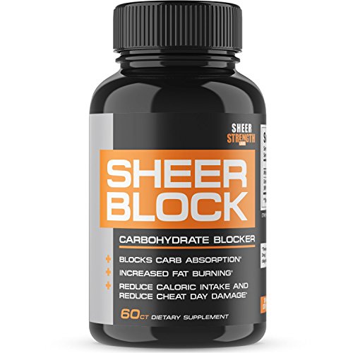 Product Cover Extra Strength Carb Blocker - Healthy Weight Loss Support for Women and Men - White Kidney Bean and Green Tea Extract - Premium Non-GMO Diet Pills - 60ct - Block 2.0 from Sheer Strength Labs