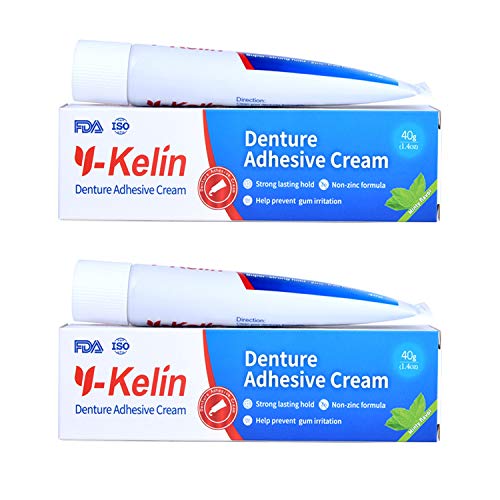 Product Cover Y-Kelin Denture Adhesive Cream 40gr /1.4oz Strong Hold (pack of 2)