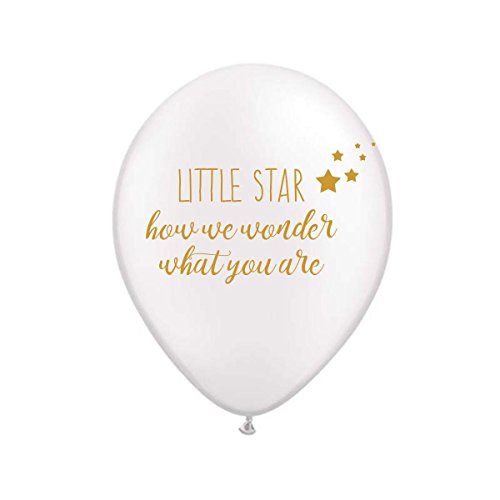 Product Cover Little Star, How We Wonder What You Are, White Balloons, Gender Reveal Party, Gender Reveal Balloons, Twinkle Twinkle, Gender Reveal Party Decorations, Set of 3
