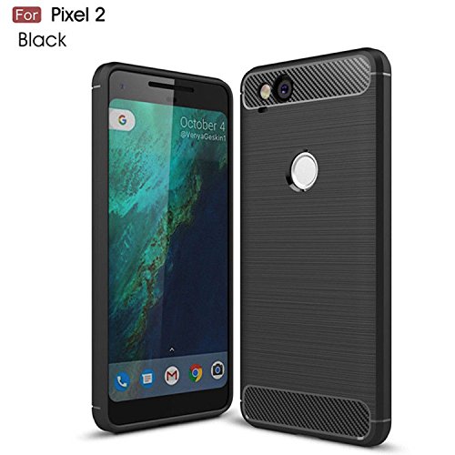 Product Cover CEDO Rugged Armor TPU Military Grade Shockproof Back Cover Case for Google Pixel 2 (Black)