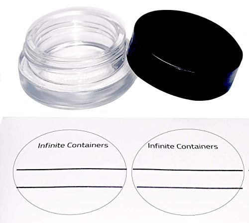 Product Cover 7-Milliliter Glass Jars with Lids (90-pack) includes circle labels by Infinite Containers