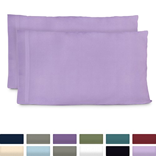 Product Cover Cosy House Collection Premium Bamboo Pillowcases - Standard, Lavender Pillow Case Set of 2 - Ultra Soft & Cool Hypoallergenic Blend from Natural Bamboo Fiber